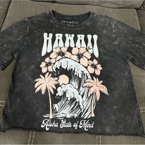 Acid wash gray T-shirt